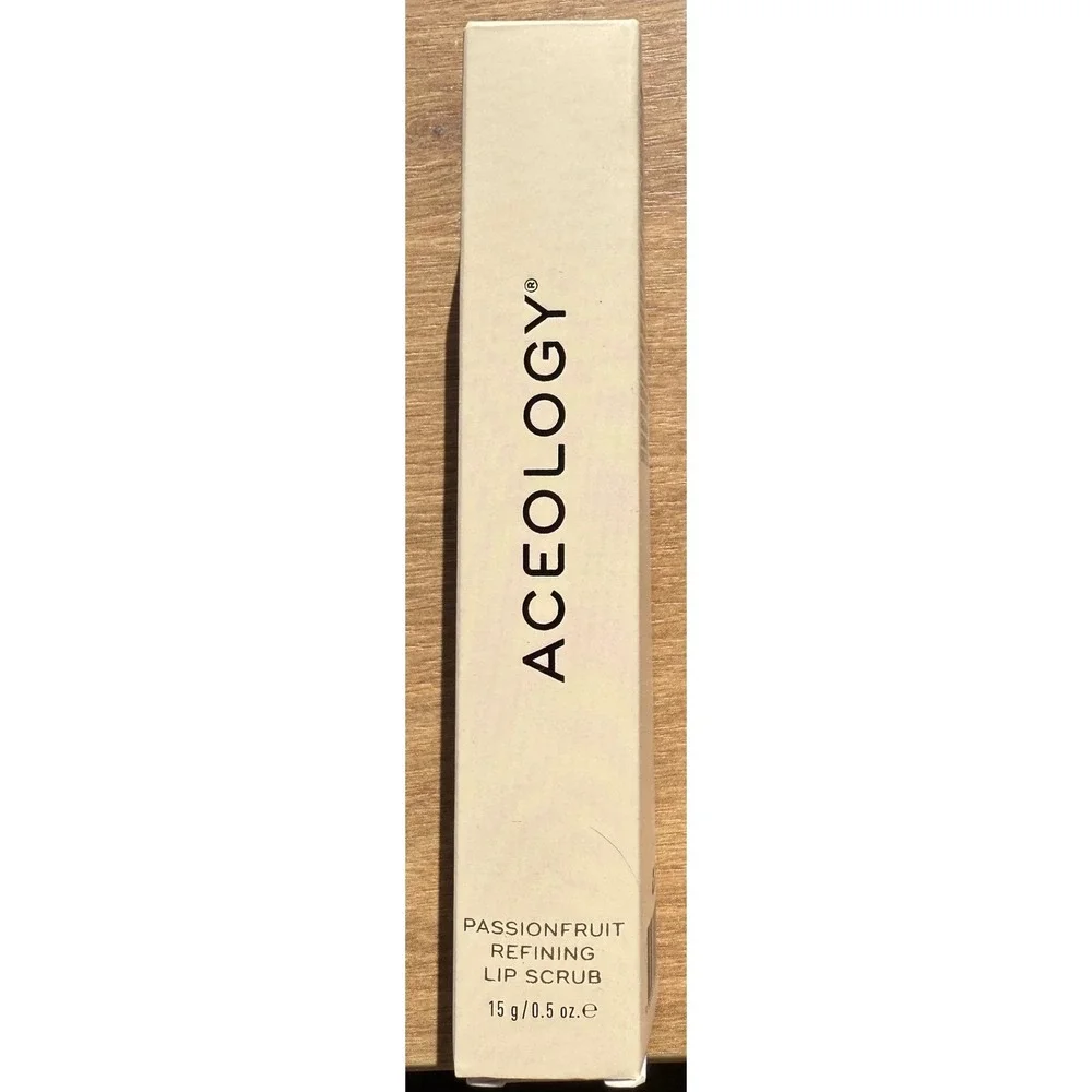 Aceology‎ Passionfruit Refining Lip Scrub 15g 0.5oz New in Box Skincare Vegan